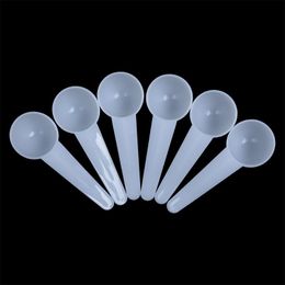 Klassieke plastic lepel Maatschep Maatpels voor melk diy masker keukengereedschap witte heldere kleuren 5g 10 ml