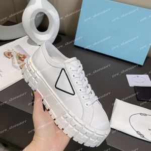 Klassieke platform vrouwen casual canvas schoenen sneakers lederen dikke zolen schoen ontwerper leathers mode vrouw chaussures maat 35-41