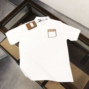 Polo classique Femmes T-shirt Lettre d'été Pocket Shirts à manches courtes pour hommes