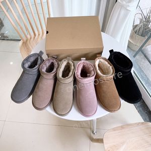 Classic Popular Women Mini Tazz Tasman Bottes Boots Botkle Ultra Mini Bottes chaudes extérieures Full Furny Furry Furry Casual Thermal Slippers