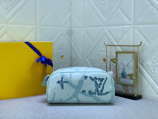 Impreso clásico Dopp Kit de mujer Gotas de agua Algas marinas Bolsa de graffiti Bolsa de aseo Bolsa de lujo Bolso de diseñador Mensajero Bolsa de maquillaje de viaje para mujer