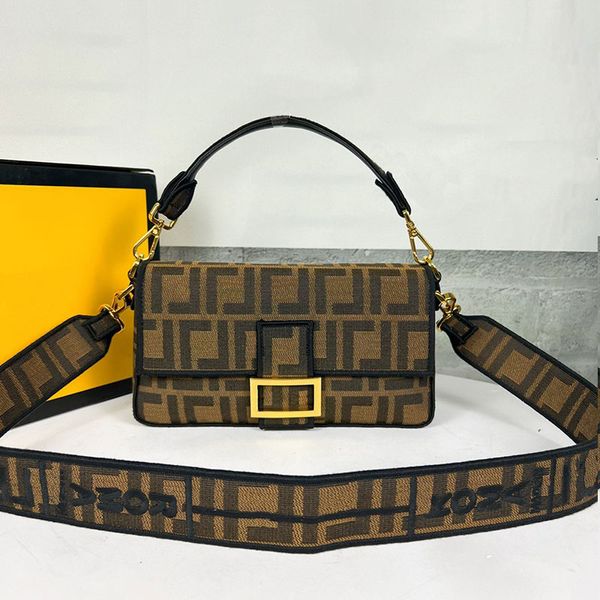 Bolso cruzado para mujer con estampado clásico Baguettees bolso de cadena de diseñador de lujo ligero bolso de hombro único f hardware dorado vintage bolso de lujo bolso sobre