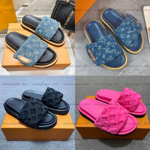 Dames slippers zomerkussenglaasjes ontwerper vrouwen mannen sandalen platte muilezels zonnige printing mode strandzandjes schoenen maat 35-44
