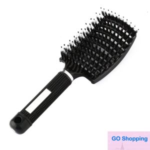 Classique Pro cheveux cuir chevelu Massage peigne brosse à cheveux poilsNylon femmes humide bouclés démêler brosse à cheveux pour Salon de coiffure outils de coiffure