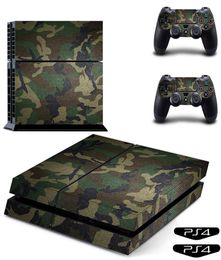 Klassieke PS4 Sticker Green Camouflage Vinyl Cover Decal PS4 Skin Sticker voor Sony Play Station 4 Console en 2 Controller Skin8350281