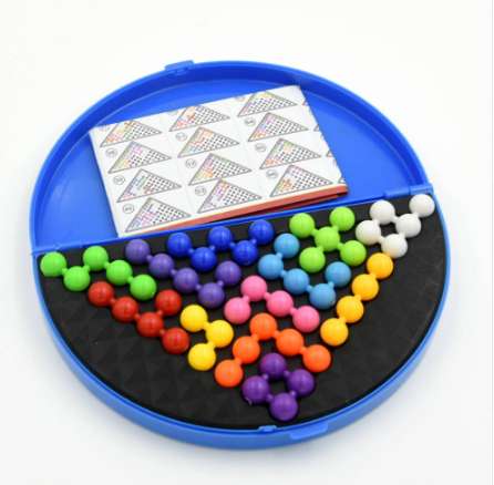 Classic Puzzle Pyramid Plate 174 Challenges IQ Pearl Logical Mind Game Brain Teaser Beads for Children Educational Game Toys