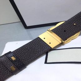 Cintura da donna in vera pelle marrone nero di qualità classica con fibbia reversibile con scatola cinture da uomo firmate cinture da uomo designer271c