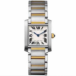 Klassieke Quartz Horloge voor Vrouw Mode Jurk Dame Horloges Goud Zilver Kleur Band Rvs Horloge 20mm CA01-2216W