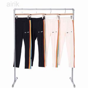 Klassieke regenboogzij-joggingbroek Vrijetijdsbroek Designer losse heren Sport-vrijetijdsbroek Jogger zijstrepen Effen joggingbroek Joggingbroek Regenboogbroek Elastische taille