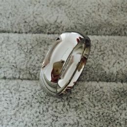 Классическое настоящее белое золото, цвет 8 мм, титановая сталь, женское и мужское обручальное серебряное кольцо высшего качества, не выцветает для влюбленных, свадебные украшения2548