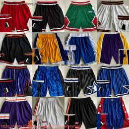 Shorts de basket-ball Retro Authentic Authentic Authentic Authentic avec des poches de qualité supérieure au pantalon de plage