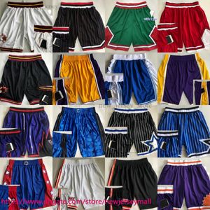 Classic Retro Authentic Brodery Basketball Pocket Shorts rétro avec des poches de qualité supérieure AU cousue de gymnase respirant Pantalon de plage de plage