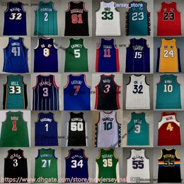 Klassiek Retro Basketbal 2 Larry Johnson Jersey 30 Stephen Curry Tyrone Muggsy Bogue Alonzo Rouw Derrick Rose Scottie Pippen Dennis Rodman Nowitzki Jerseys