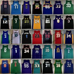 Classic Retro Basketball Derrick Rose Jersey Tyrone Msy Bogue Alonzo Mourning Paul Pierce Scottie Pippen Kevin Durant Klay Thompson Jalen Green Westbrook