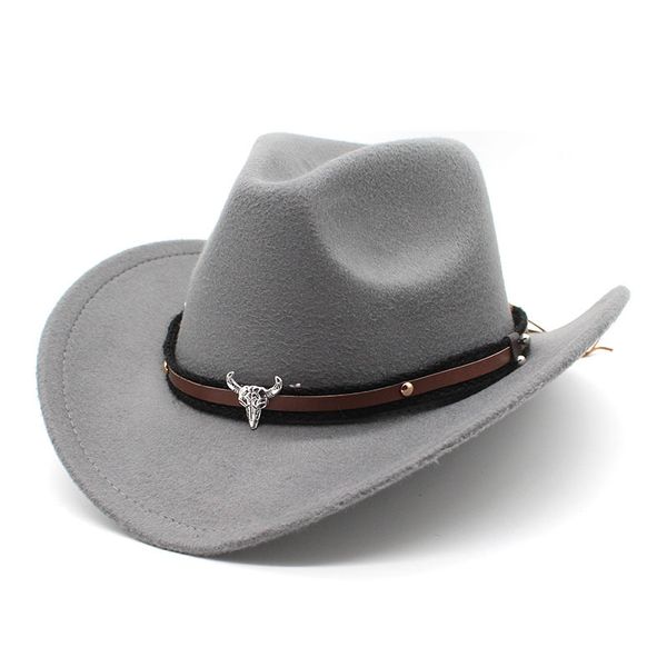 Classique rétro hommes femmes laine Western Cowboy chapeau large bord soleil chapeau fête voyage extérieur casquette