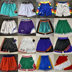 Short de basket-ball en maille rétro classique pour homme, respirant, pour entraînement de gymnastique, pantalon de plage, pantalon court, doré, bleu, violet, blanc, noir, Orange