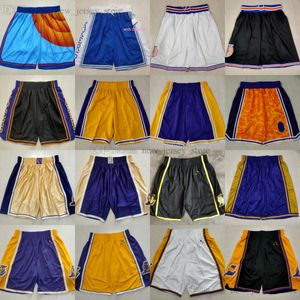 Klassieke retro mesh basketbal shorts man film ademende sportschool training strandbroek drievoudig pant broek kort paars geel zwart
