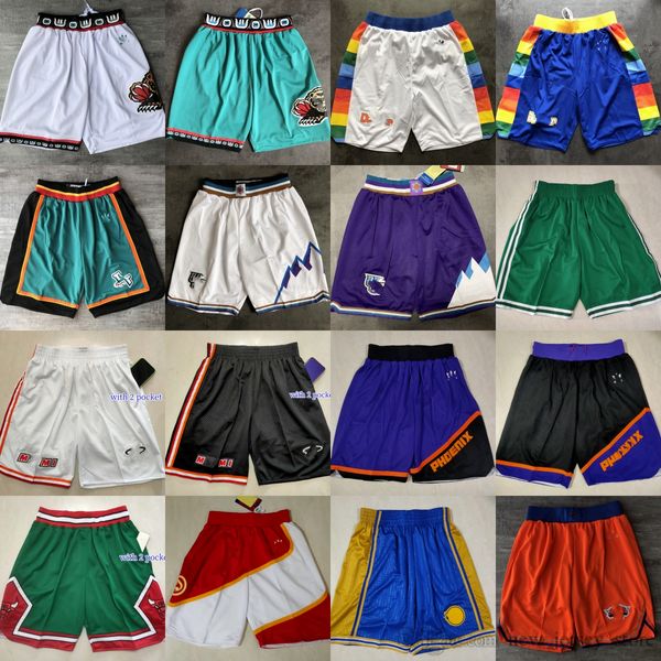 Short de basket-ball en maille rétro classique pour homme, respirant, pour entraînement de gymnastique, pantalon de plage, pantalon de survêtement court, doré, bleu, vert, violet, blanc, noir, Orange