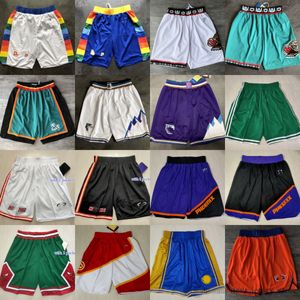 Klassieke retro mesh basketbalshorts heren ademende gymtraining strandbroek joggingbroek broek kort goudblauw groen paars wit zwart oranje