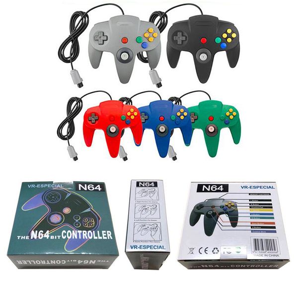 Joystick de Gamepad con cable USB Retro clásico para Super Nintendo 64 N64 controlador consola de juegos joypad de juegos analógicos con caja