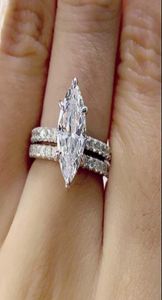 Classic Rings Marquise Cut 15ct White Gold Bridal Set01233079319