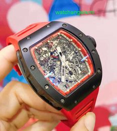 Classic RM Wrist Watch Chronograph RM011-FM Céramic Midnight Fire Limited Edition Fashion Loisir Business Sports Timing Machinery