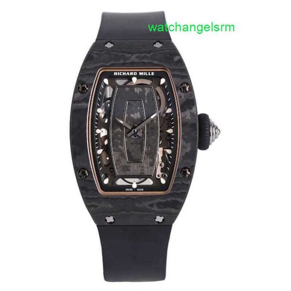 Montre-bracelet classique RM chronographe série RM07-01 en Fiber de carbone titane métal montre pour femme