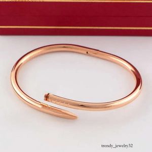 Bracelet classique en or rose bracelet mode de mode juste un créateur de bijoux à ongles pour femmes hommes manche de couleur invariable de haute qualité