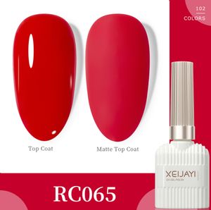 Classic Rouge Elegance : Vernis à ongles gel UV aux finitions luxueuses rouges, brillantes et mates, parfait pour un style intemporel