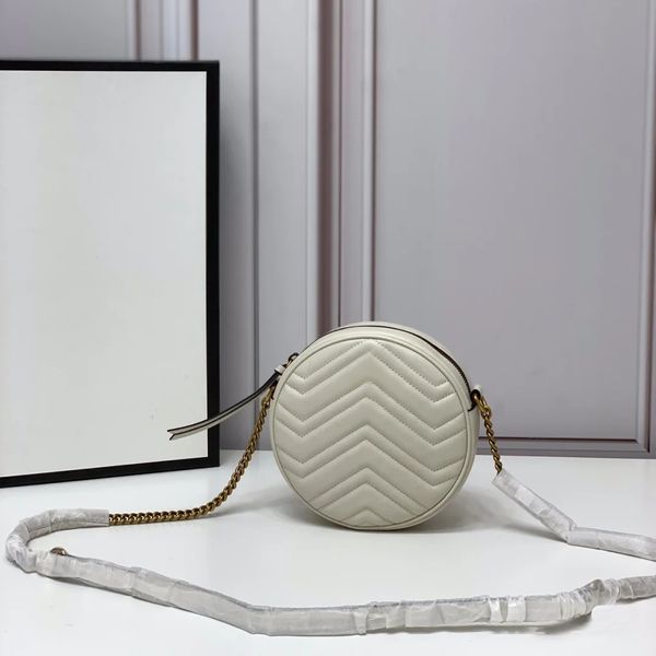 Mini rond concepteurs sac à bandoulière femmes chaîne noire sacs à bandoulière femme en cuir de haute qualité mode dames portefeuille soirée sacs à main de luxe en gros