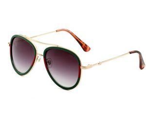 Klassieke ronde zonnebrillen merkontwerper UV400 brillen metalen goud frame zonnebril Men vrouwen spiegel zonnebril g0062