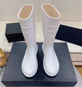 Klassieke rubberen laarzen waterdichte nieuwe designer Long-Tube Couple dames laars