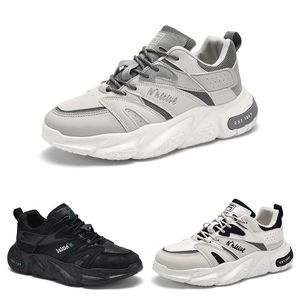 Klassieke hardloopschoenen heren comfort zachte veterschoenen zwart grijs crèmekleurige schoenen heren trainers sport sneakers