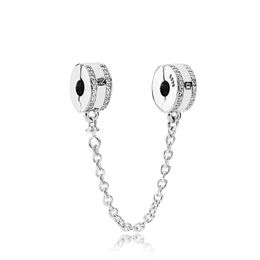 Klassieke veiligheidsketen Charme met originele doos voor Pandora Sterling Silver Bangle Bracelet Women Sieraden maken Safe Charms Charm Factory Groothandel