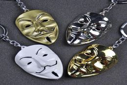 Klassieke SciFi Movie V Voor Vendetta Guy Fawkes Masker Legering Sleutelhangers Sleutelhanger Keyfob Sleutelhanger Accessoires9611458