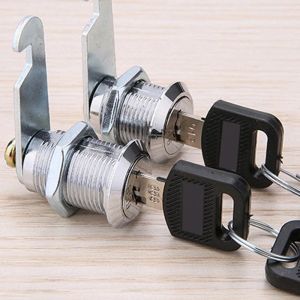 Klassiek beveiligingsslot metalen cilinderkast Locker CAM -slot met toetsen Beveiliging Mailbox Lock Lade 16mm/20 mm/25 mm/30 mm