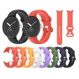 Klassieke Silicone Bracelet Sport Banden Watchband Band Fit SmartWatch Watchbands Accessorie voor Google Pixel Watch Polsbandje