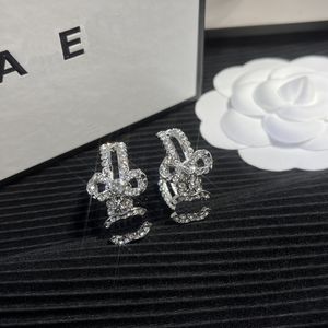 Klassische Silber-Diamant-Stempel-Ohrringe, luxuriöse Designer-Ohrringe, beliebter Modestil-Schmuck, exquisite Geschenke für Männer und Frauen, luxuriöse passende Paare mit Box