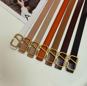 Couleur de couleur unie en or classique ceintures pour hommes pour femmes designers concepteurs ceinture vintage à piétinement à aiguille boucle courbure 9 couleurs haut de gamme haut de gamme