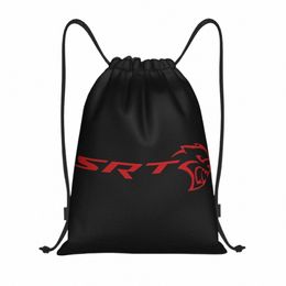 Klassieke SRT Hellcats Drawstring Backpack Dames Men Gym Sport Sackpack Foldable Shop Bag Sack K4FQ#