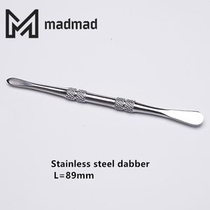 Classic Smoking Rvs Dabber 89mm Wax Atomizer Tool Dabble Gepolijst Oppervlakte Gebruik voor Glas Bongs Quartz Bangers Olierouts