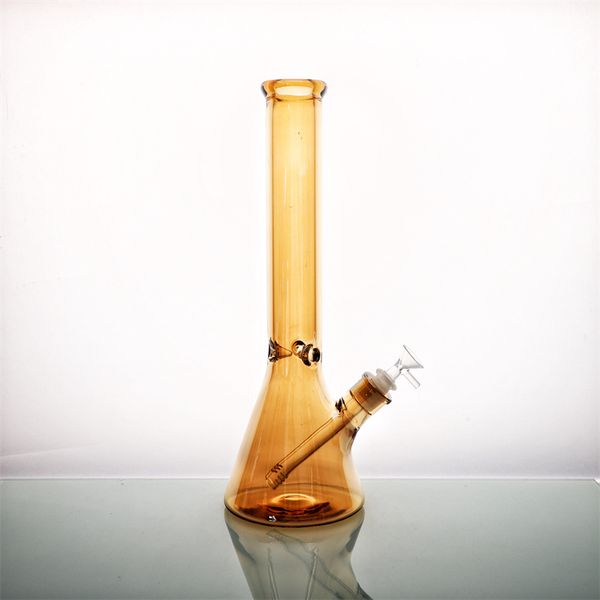 Classic Straight Glass Bong Rainbow Beaker Pipe de pipe à eau