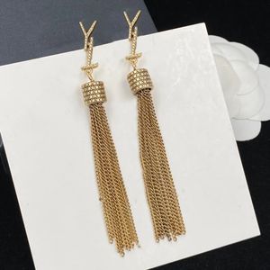 Classic Stud Fashion designer Dangle Chandelier Tassles oorbellen voor lady women Party bruiloft liefhebbers cadeau verlovingssieraden voor bruid