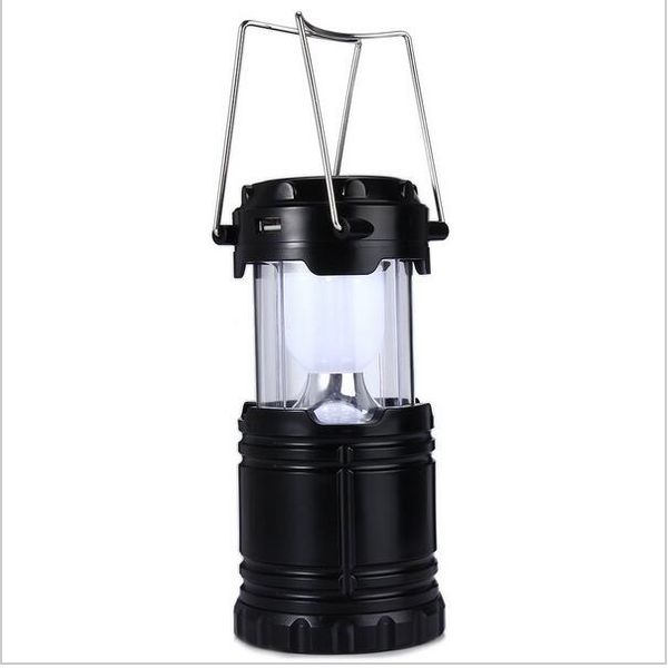 Lampe à main Rechargeable de Style classique 6 LEDs lampes de tente de lanterne de Camping solaires pliables pour la randonnée d'éclairage extérieur