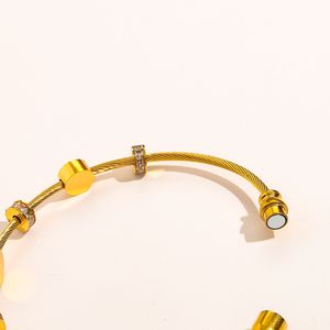 Klassieke stijl armbanden dames bangle luxe designer sieraden crystal 18k goud vergulde roestvrijstalen geliefden geschenk armbanden heren armband