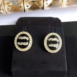 Boucles d'oreilles à tige en diamant ou en perles de style classique pour femmes, accessoires de bijoux de haute qualité, cadeaux