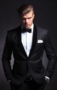 Style classique marié Tuxedos garçons d'honneur un bouton châle revers meilleur homme costume mariage hommes Blazer costumes (veste + pantalon + ceinture + cravate) K246