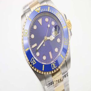 Klassieke stijl hoge kwaliteit automatische 2813 beweging mannen kijken blauw gezicht saffier kristal 316 roestvrij band horloge