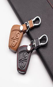 Klassieke stijl lederen sleutel Key Chain Case Cover voor Mercedes Benz W169 Klasse naar B C E S R C200E 260L GLK300 2 BUTS9223738