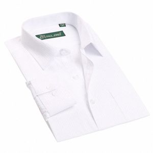 Klassieke stijl mannen formele busin shirts gemakkelijk te onderhouden merk heren lg mouw dr gestreept overhemd sociale shrts 488j #